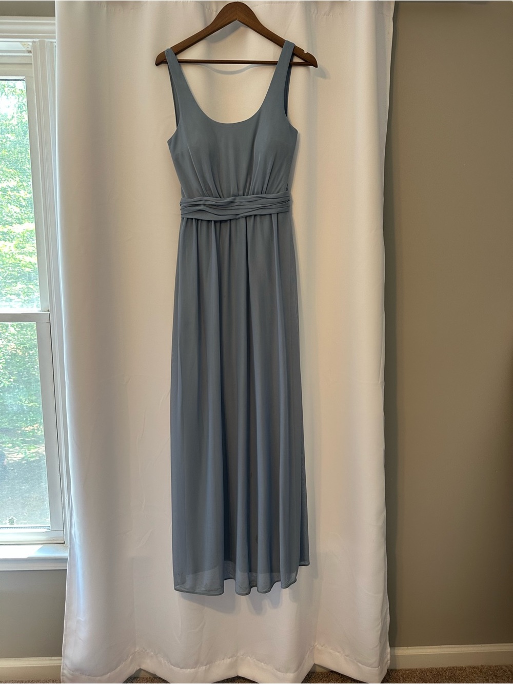 Birdy Grey Sleeveless Maxi Dress in Dusty Blue